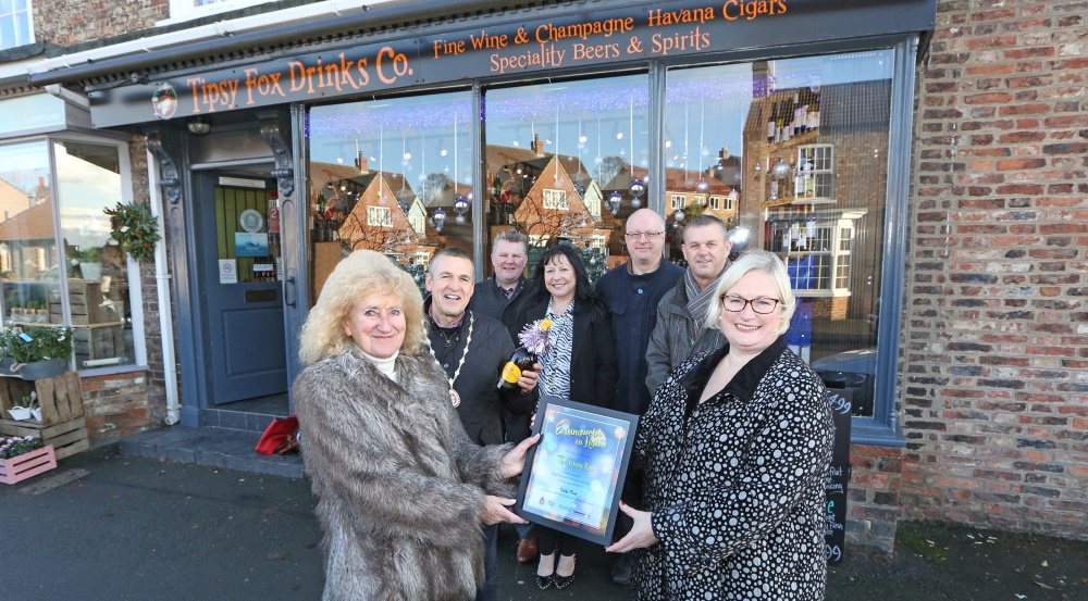 Winners of Easingwold best dressed windows and lighting display