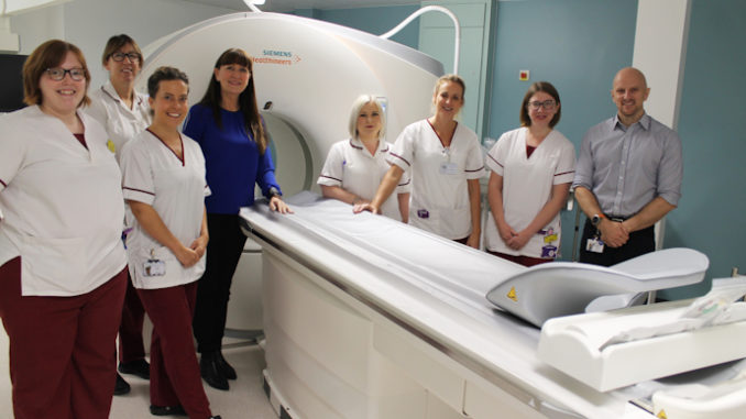 Some of the Friarage radiology team with the new CT scanner (002)
